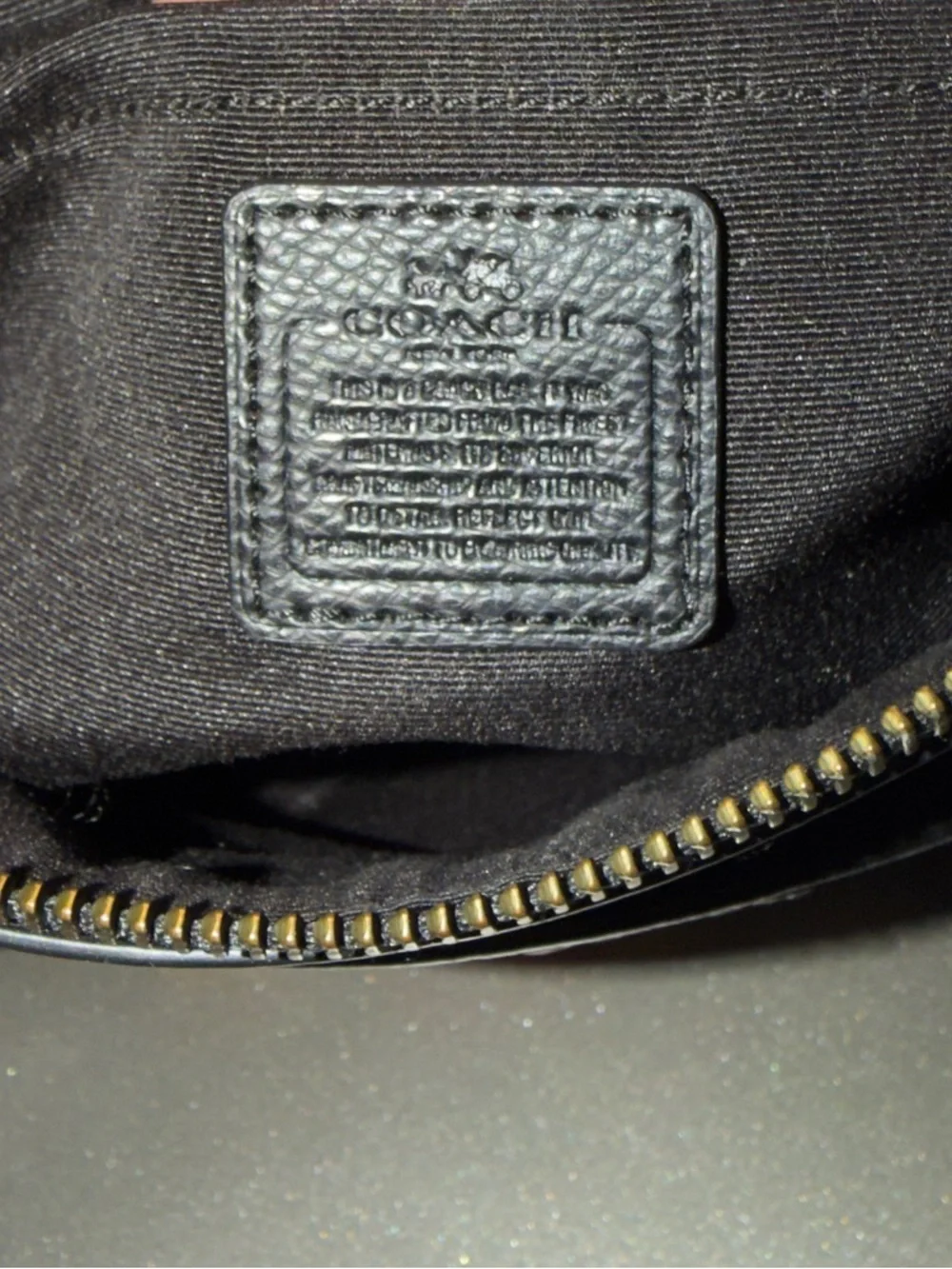 🌸 COACH Floral Leather Crossbody Bag Black Romantic FLORAL Print - Picture 7 of 9